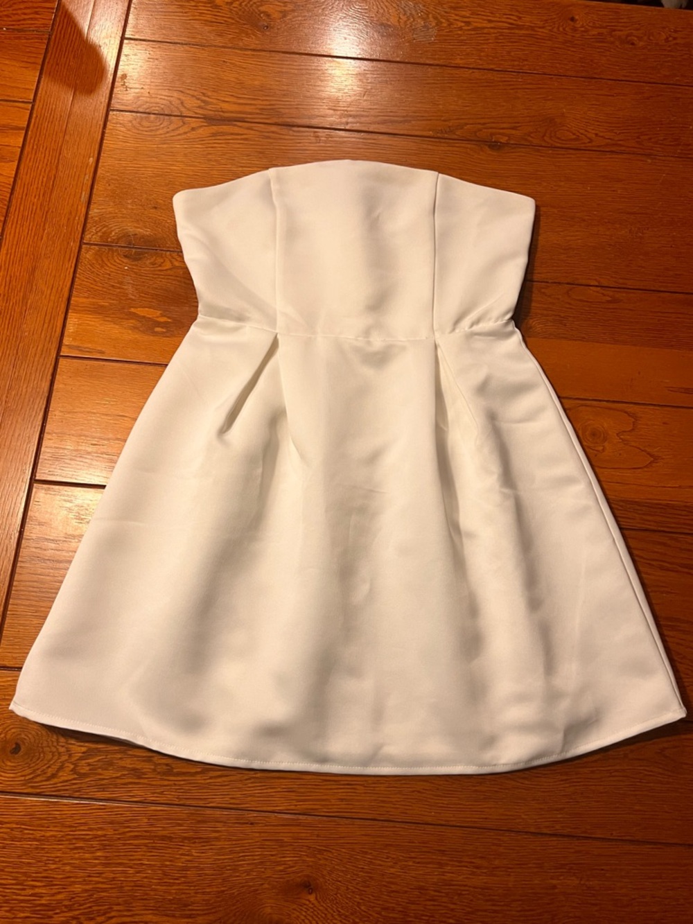 Princess Polly White Strapless Mini Dress